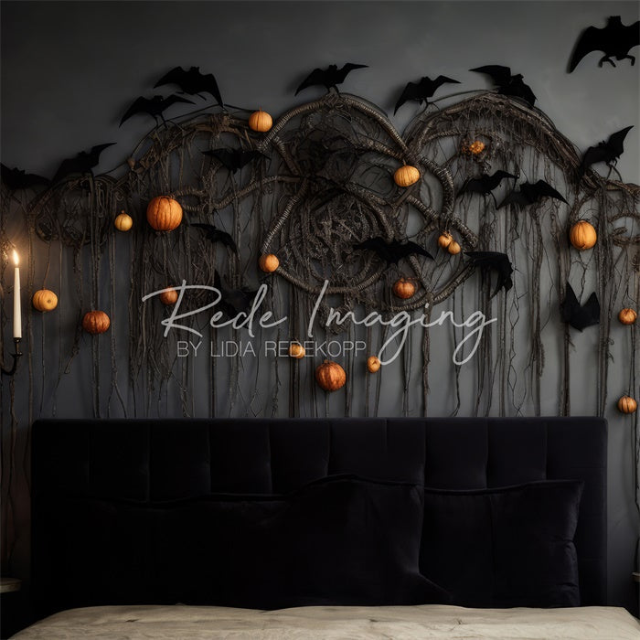 Batty About You Halloween Headboard Backdrop Ontworpen door Lidia Redekopp
