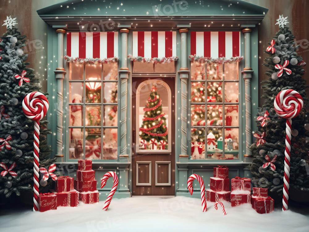 Kate Christmas Candy Store Backdrop Designed by Emetselch