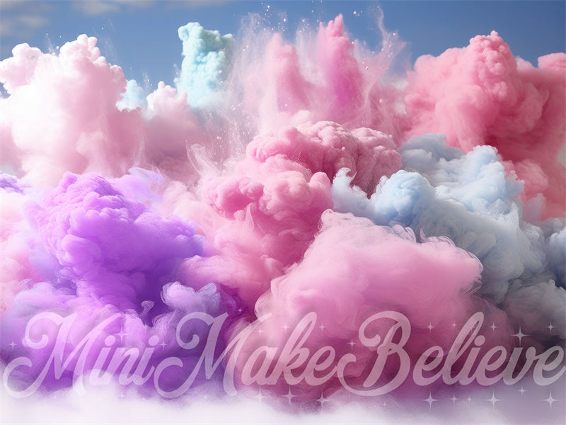 Katoen Candy Smoke Foto Achtergrond Ontworpen door Mini MakeBelieve