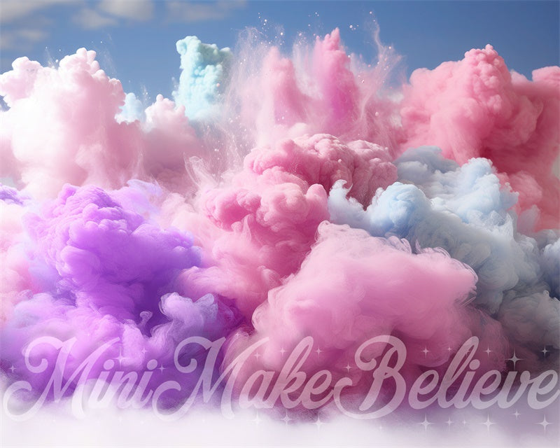 Katoen Candy Smoke Foto Achtergrond Ontworpen door Mini MakeBelieve