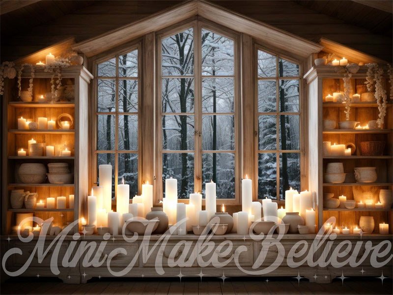 Decorazione in ceramica per sfondo d'inverno natalizio, accogliente e innevato, progettato da Mini MakeBelieve