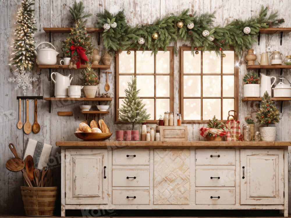 Kate White Christmas Kitchen Backdrop Designed By Emetselch   BH1046602Q 