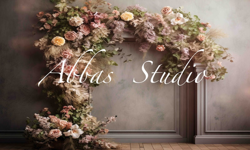 Kate Soft Spring Floral Arch Backdrop Designed by Abbas Studio