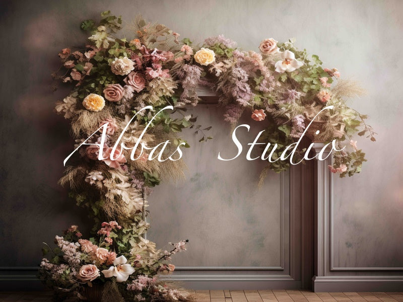 Kate Soft Spring Floral Arch Backdrop Designed by Abbas Studio