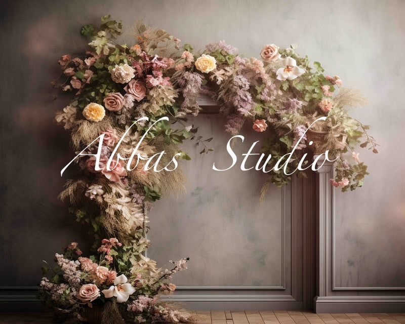 Kate Soft Spring Floral Arch Backdrop Designed by Abbas Studio