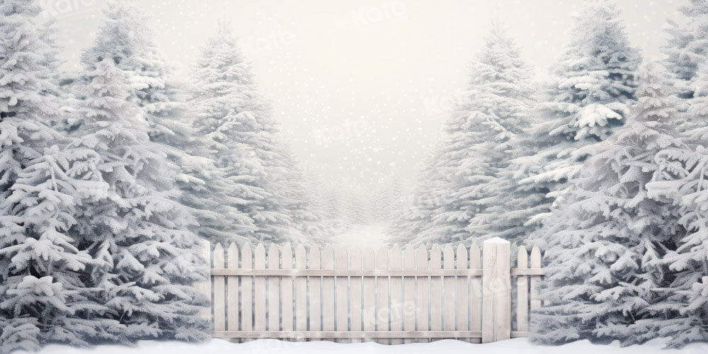 Kate Winter Outside Fence Backdrop Designed by Chain Photography