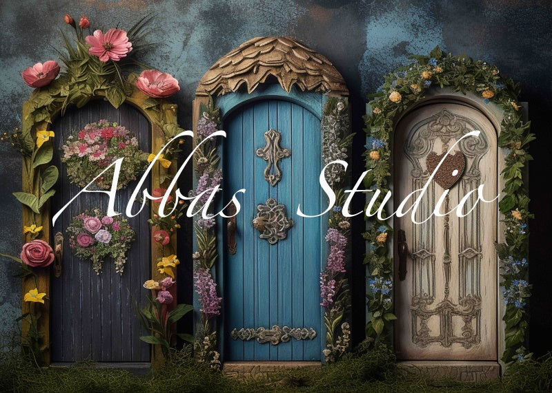 Kate Three Fairy Doors Backdrop Designed by Abbas Studio