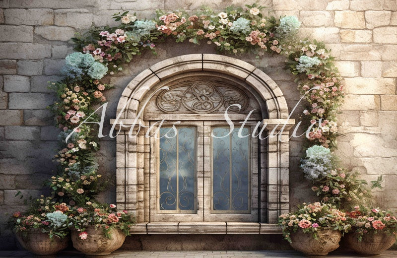 Kate Window with Floral Arch Backdrop Designed by Abbas Studio