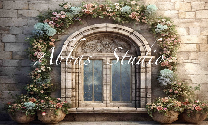 Kate Window with Floral Arch Backdrop Designed by Abbas Studio