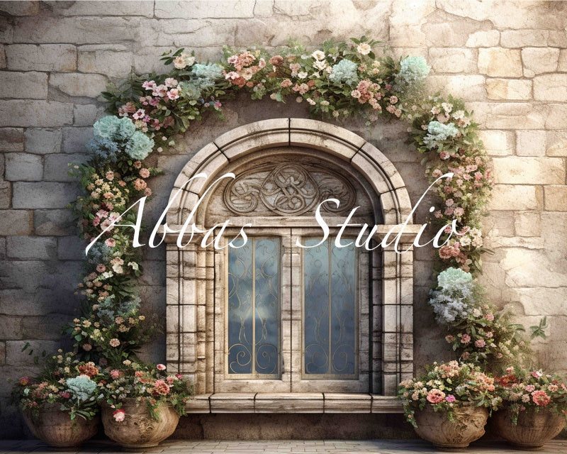 Kate Window with Floral Arch Backdrop Designed by Abbas Studio