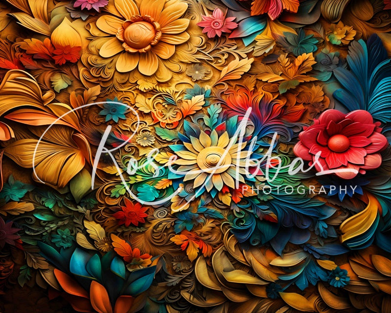 Kate Colorful Wooden Floral Wall Backdrop Designed By Rose Abbas