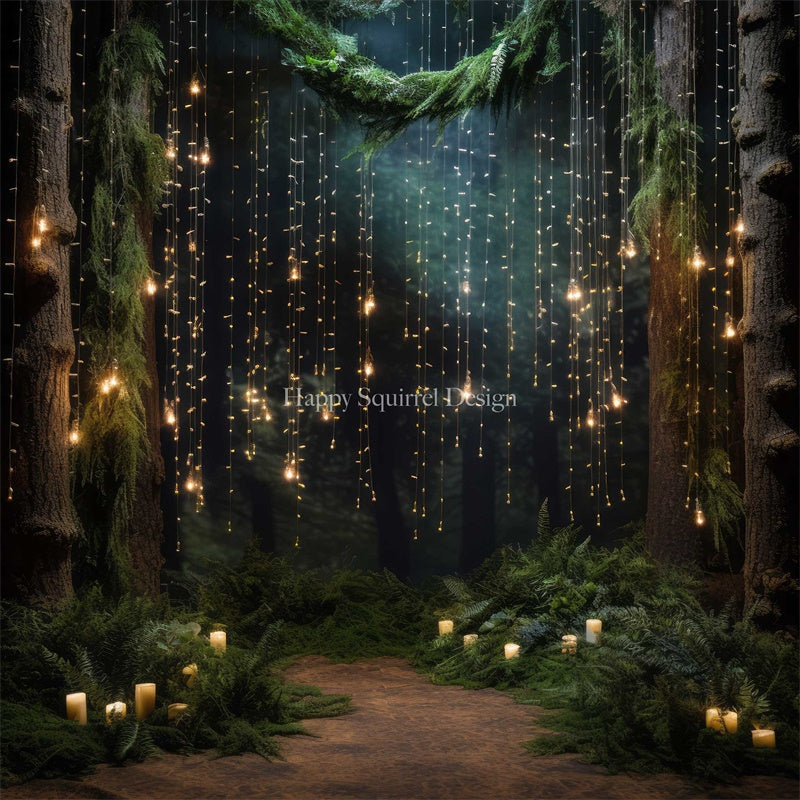 Fairy Lights Bosachtergrond Ontworpen door Happy Squirrel Design