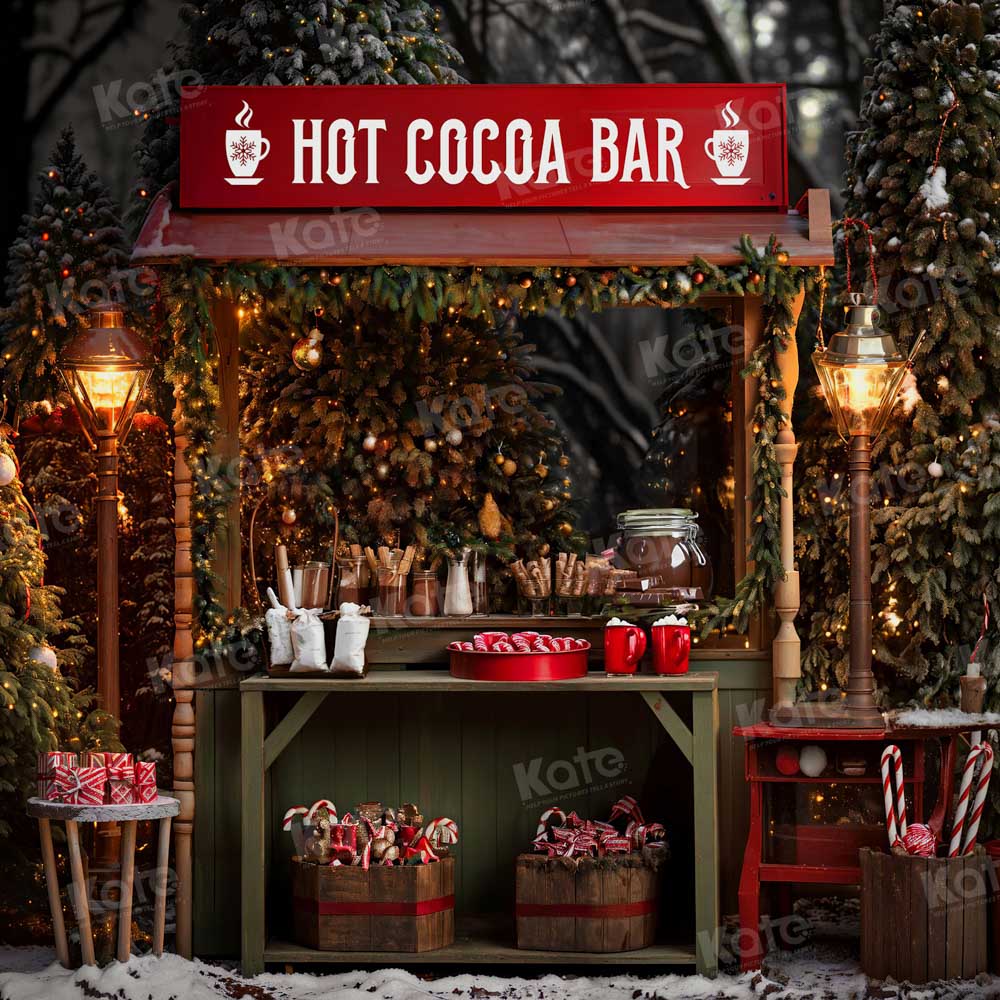 Hot Chocolate Bar Kit, Green Red Christmas Hot Cocoa Bar Supplies