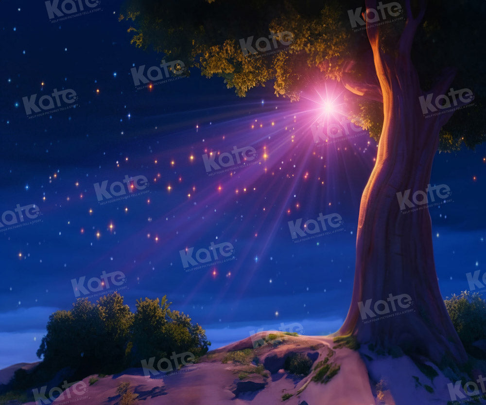 Fondo de árbol estrellado brillante para fotografía