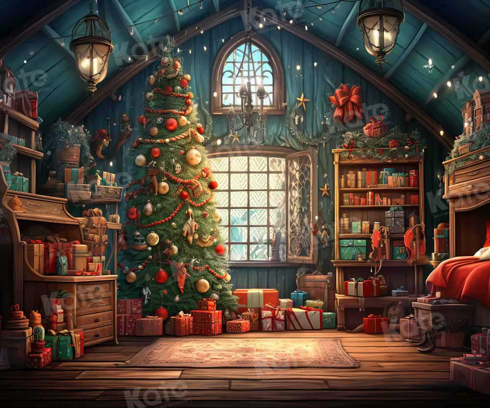 Christmas Santa House Room Backdrop Progettato da GQ