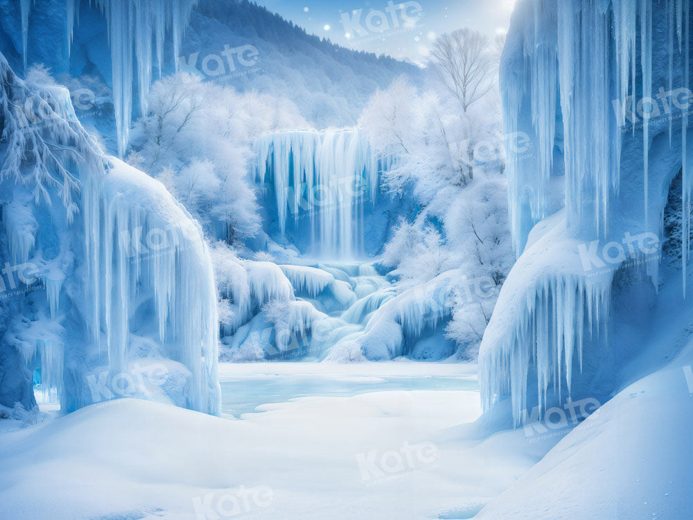 Winter Ice World Frost Backdrop per Fotografia