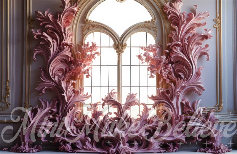 Valentijnsdag Fantasy-kasteel-flourish-achtergrond ontworpen door Mini MakeBelieve