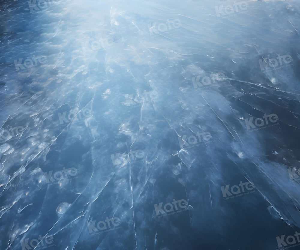 Fondo de piso de río helado de invierno para fotografía