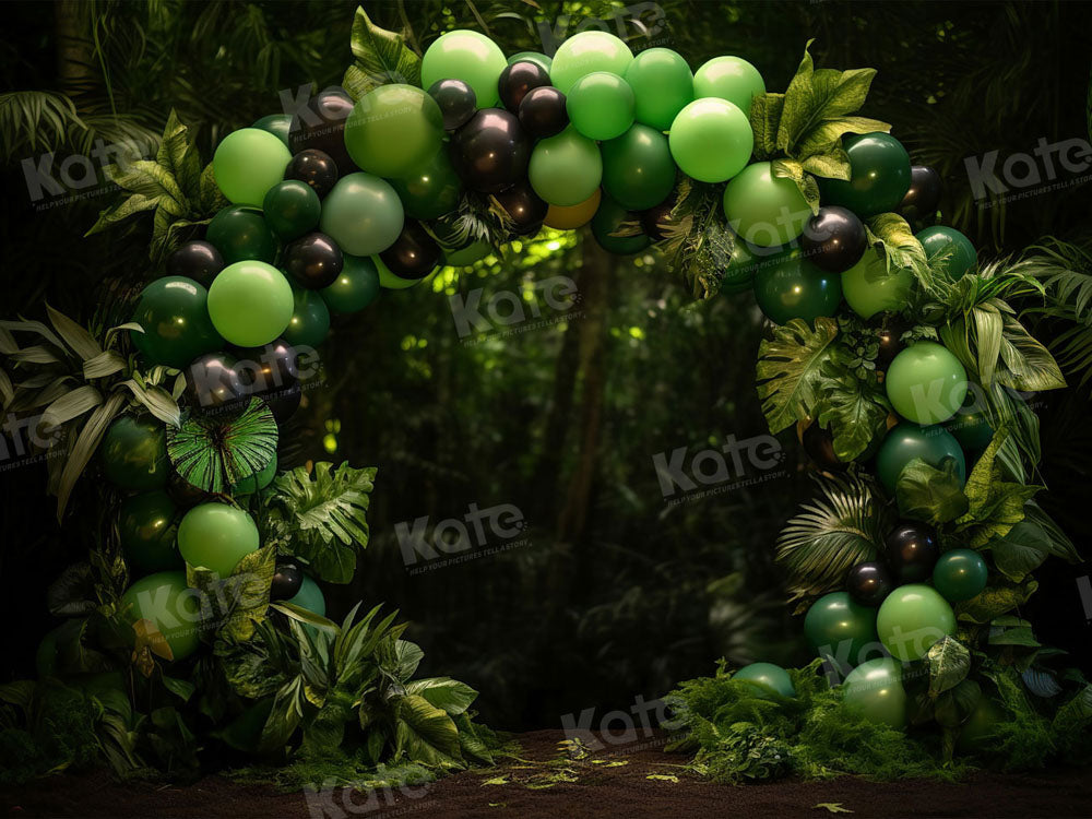 Groene Paarse Druif Ballonnen Achtergrond voor Fotografie