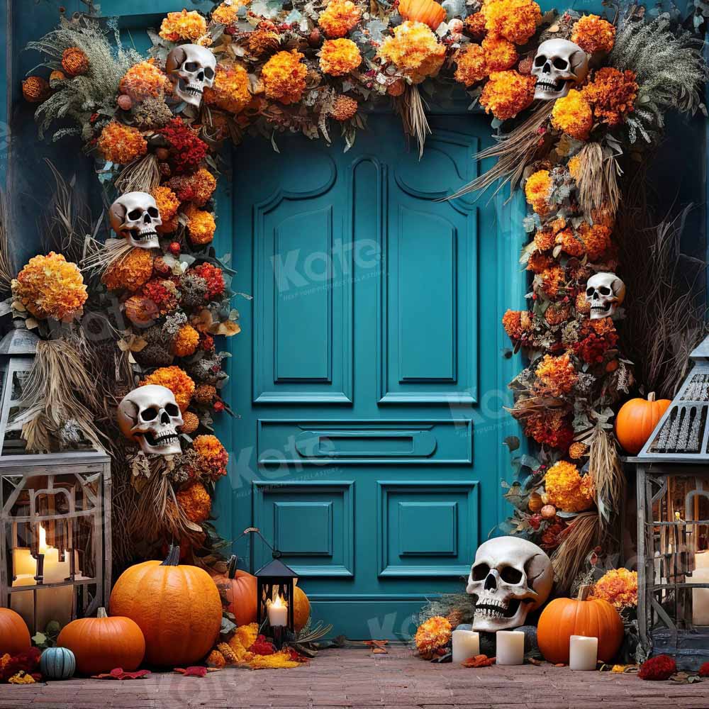 Halloween Skull Arch Wall Backdrop ontworpen door Chain Photography