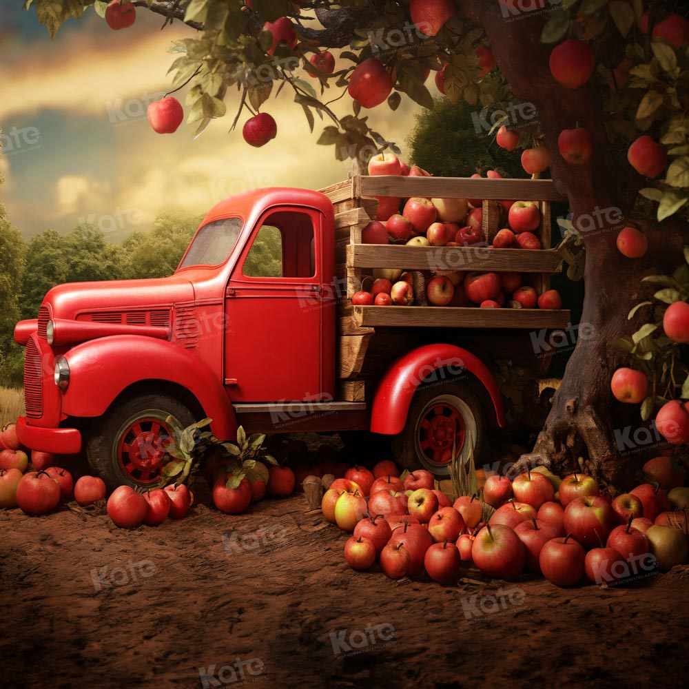 Car Apple Harvest-achtergrond voor fotografie