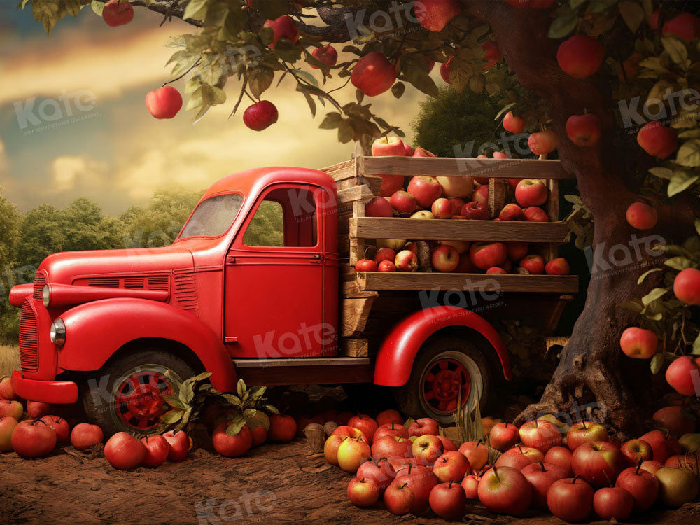 Car Apple Harvest-achtergrond voor fotografie