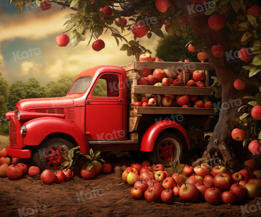 Car Apple Harvest-achtergrond voor fotografie