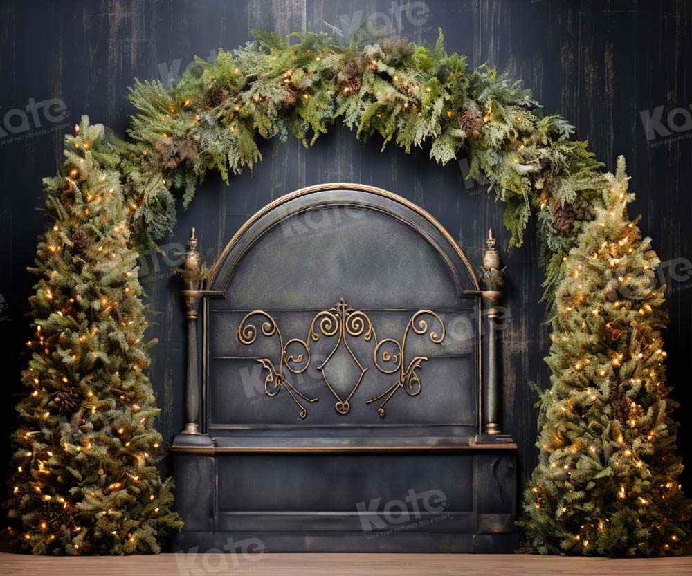 Albero di Natale con sfondo nero per fotografia