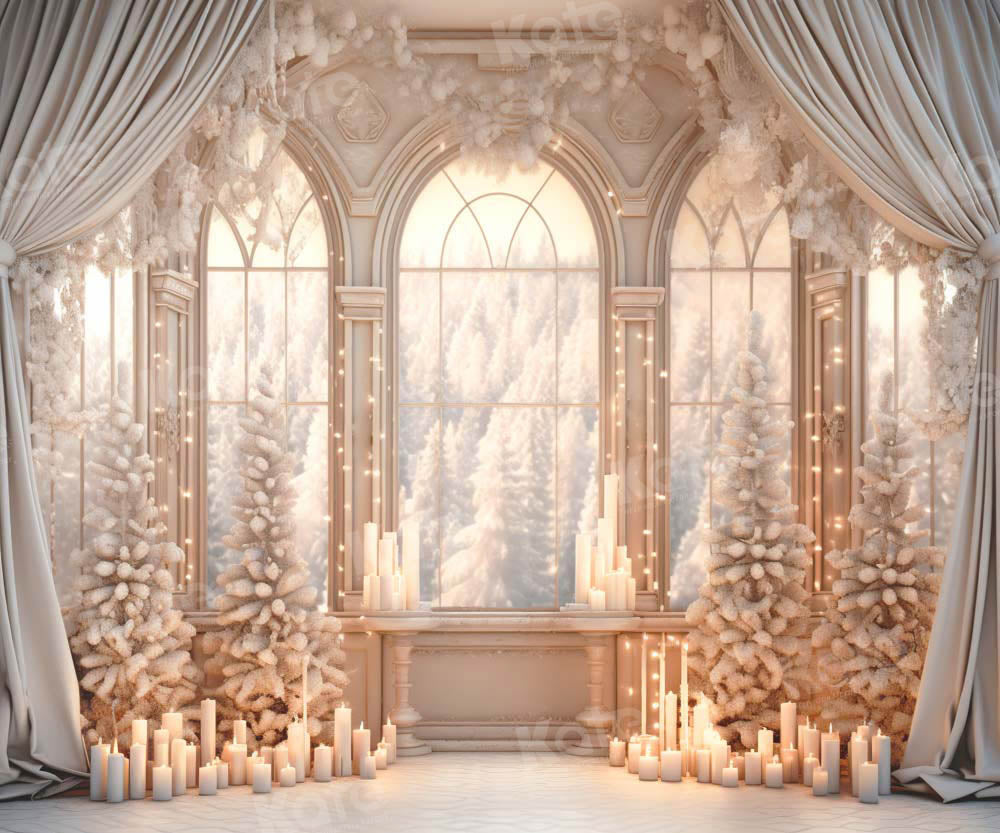 Sneeuwwit kaarsenkamer achtergrond ontworpen door Emetselch