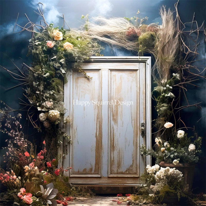 Kate Rustic Door Designed Backdrop by Happy Squirrel Design