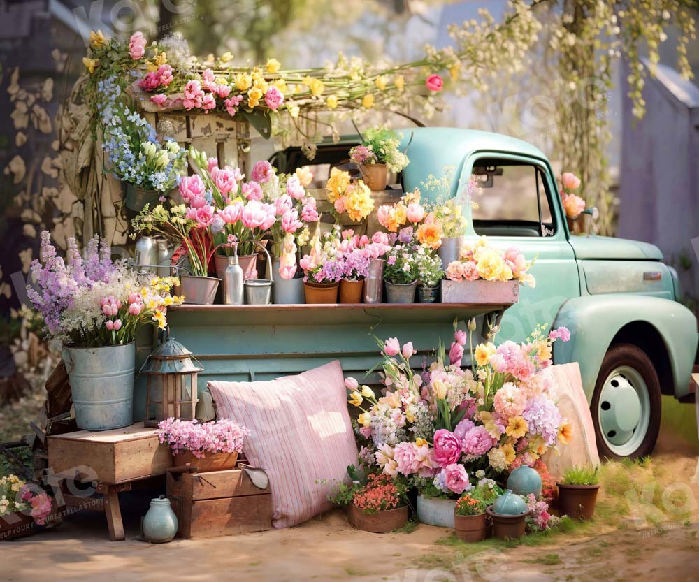 Sfondo del camion dei fiori di primavera progettato da Emetselch