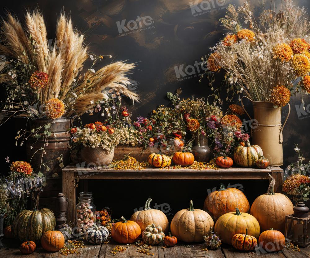 Fondo de papiro de calabaza de otoño de arte diseñado por Emetselch