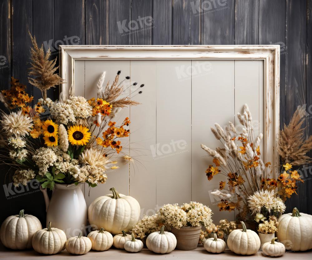 Kate Artistic White Pumpkin Wall Backdrop Designed by Emetselch