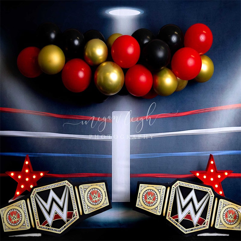 Wrestling Ring Backdrop Ontworpen door Megan Leigh Photography