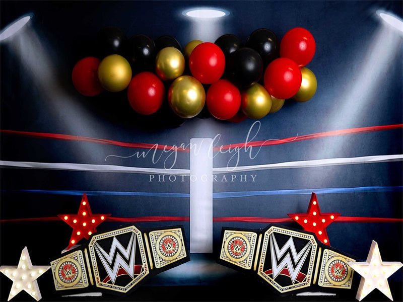 Wrestling Ring Backdrop Ontworpen door Megan Leigh Photography