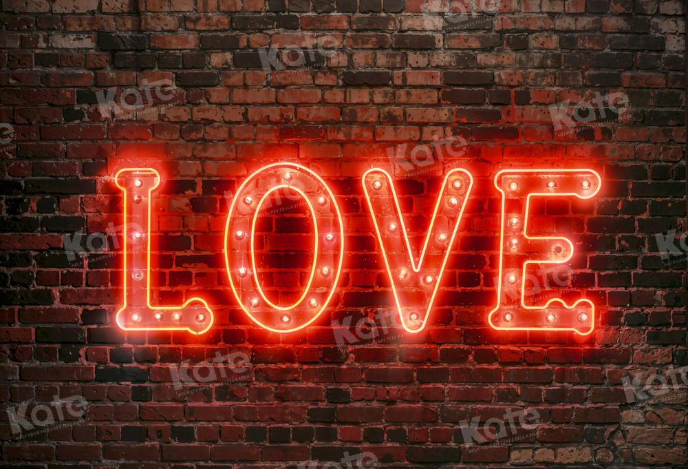 Fondo de luces de amor de pared diseñado por Chain Photography