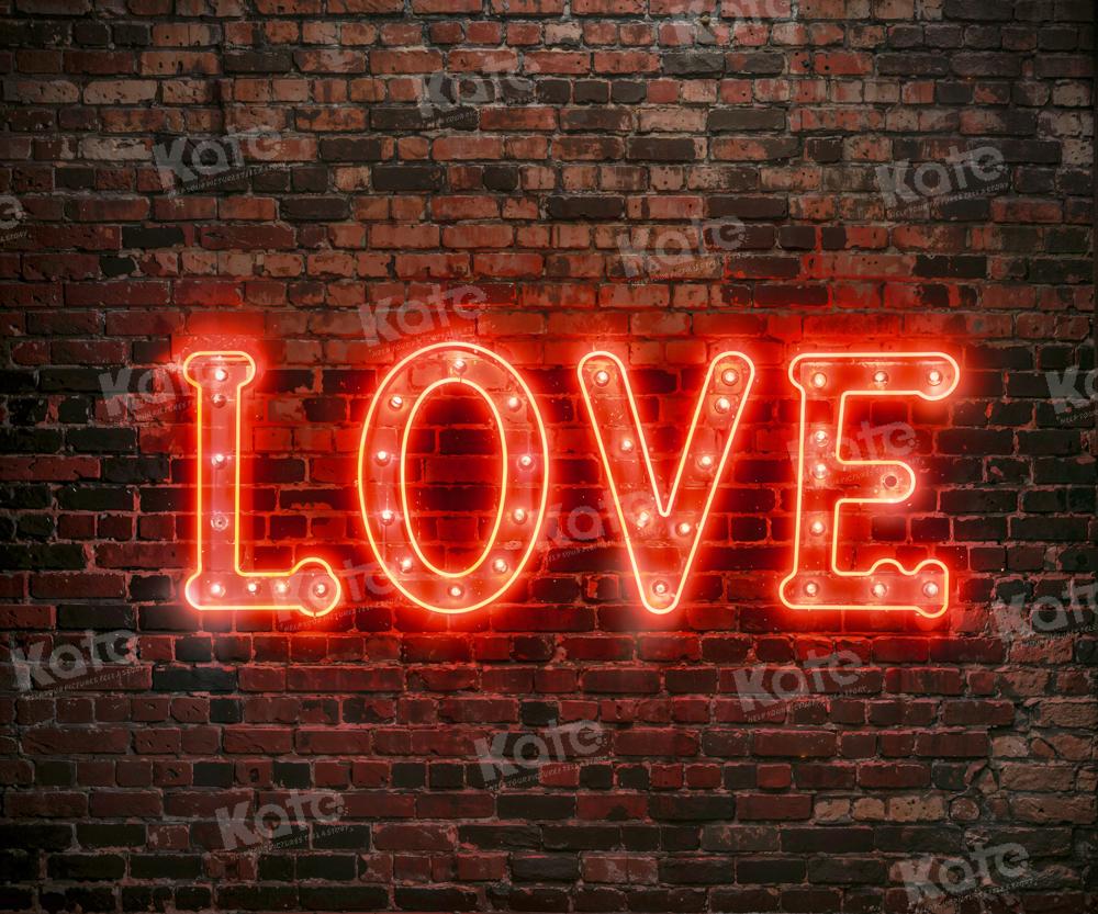 Fondo de luces de amor de pared diseñado por Chain Photography