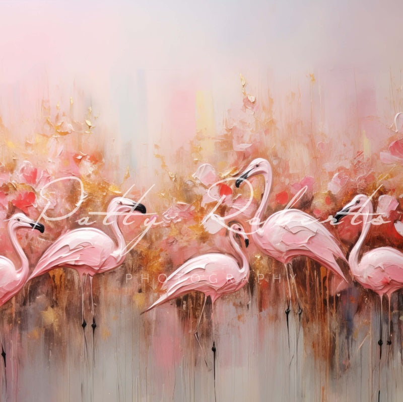 Fondo de flamencos rosas diseñado por Patty Robert