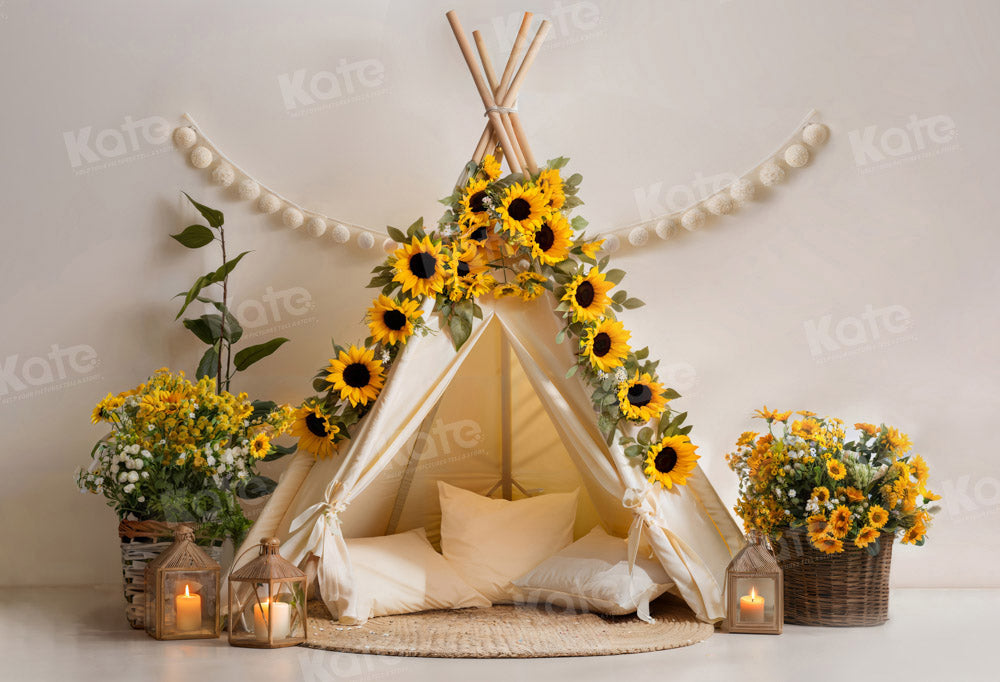 Kate Sunflower Tent Backdrop Designed by Emetselch