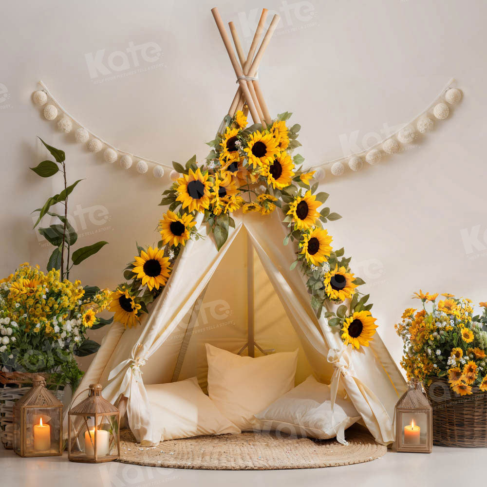 Kate Sunflower Tent Backdrop Designed by Emetselch