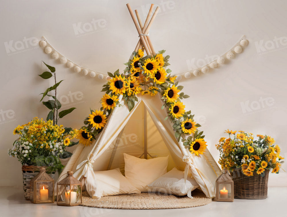 Kate Sunflower Tent Backdrop Designed by Emetselch