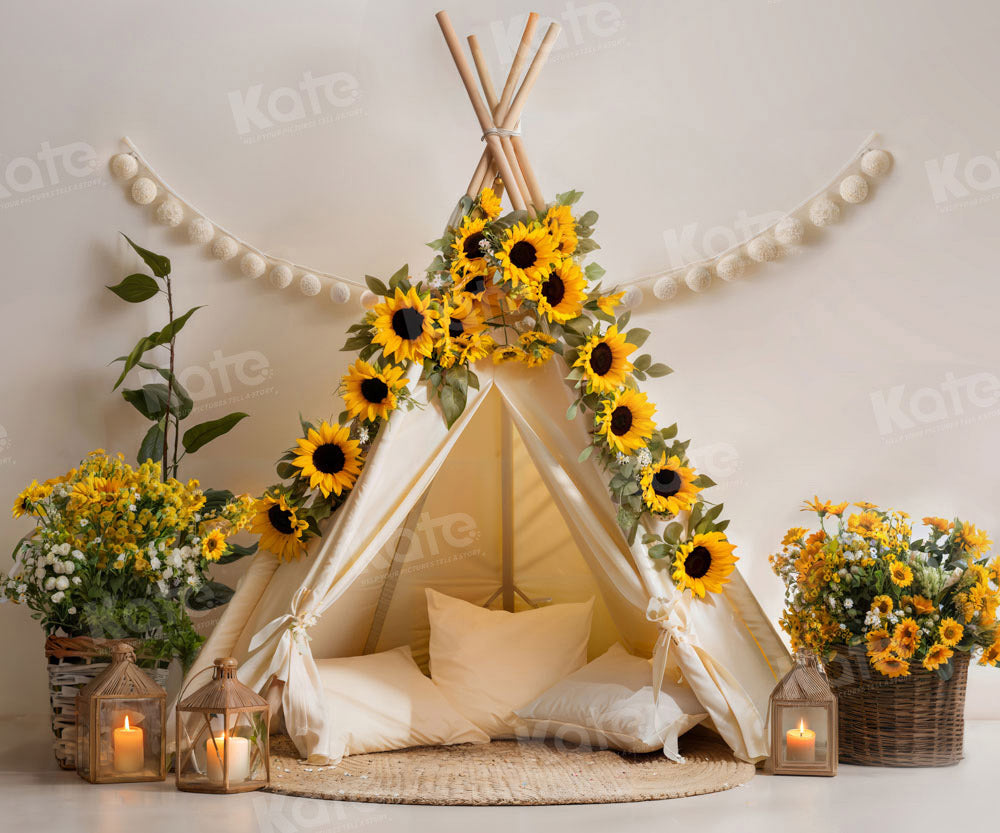 Kate Sunflower Tent Backdrop Designed by Emetselch