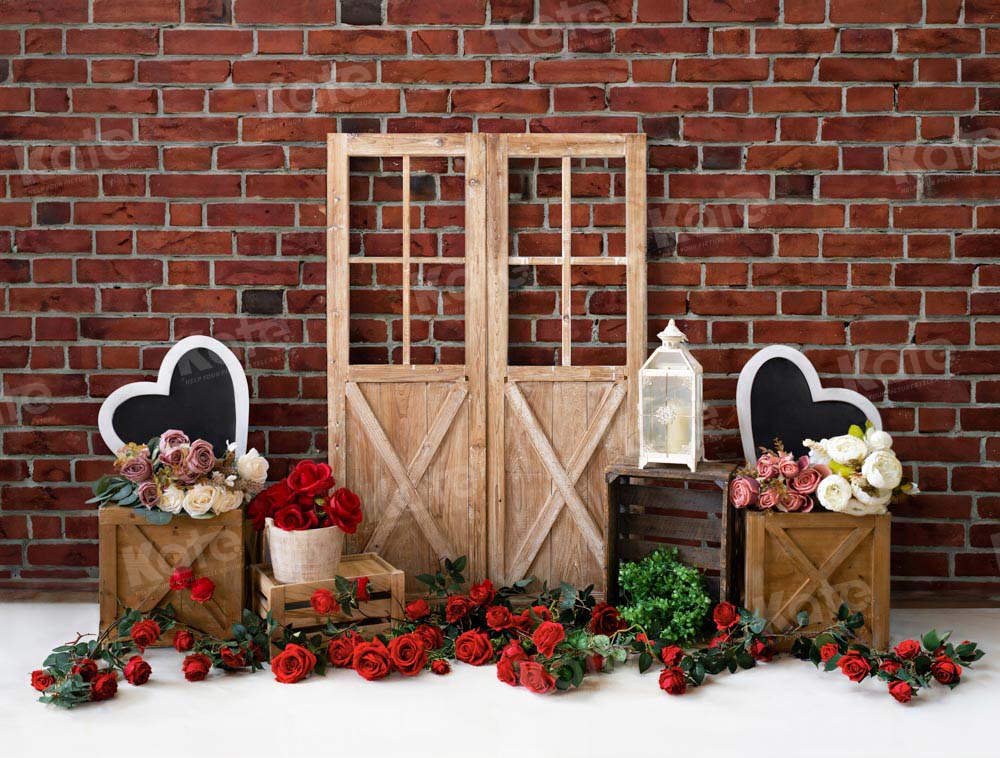 Kate Valentine Rose Wooden Door Backdrop Designed by Emetselch