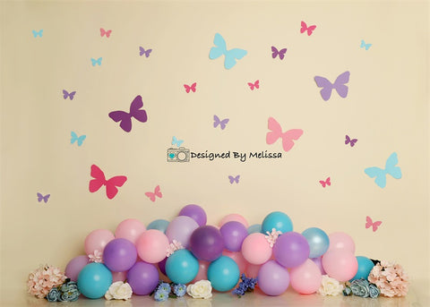 Kate Pastel Unicorn Party Backdrop Designed by Melissa King