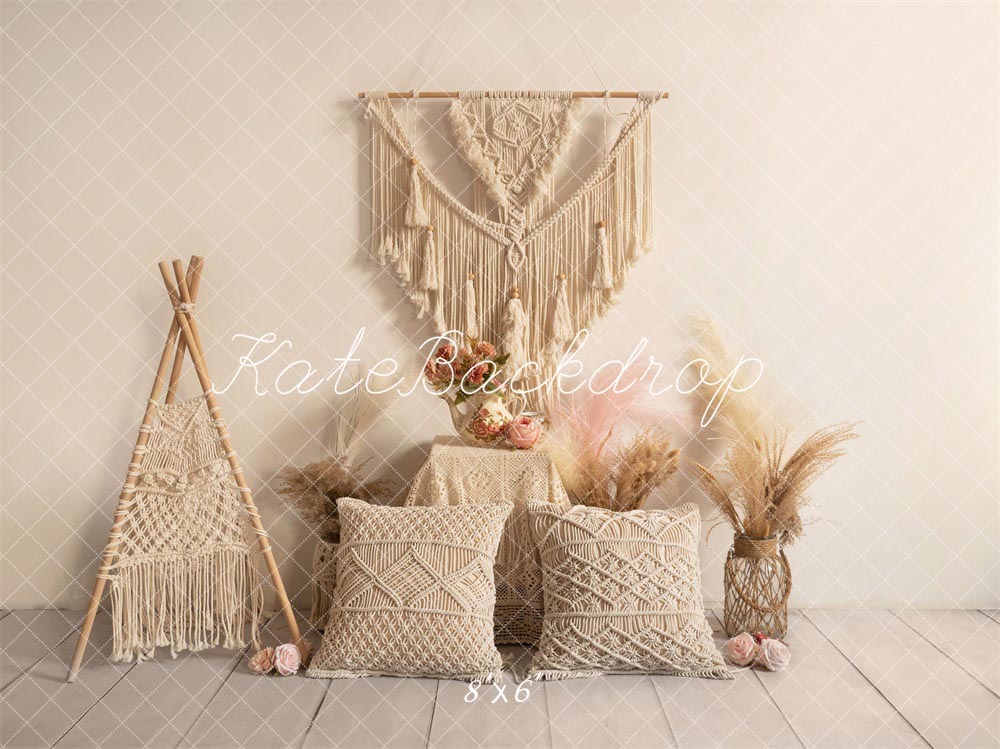 Kate Boho Reed Pillow Backdrop Designed by Emetselch