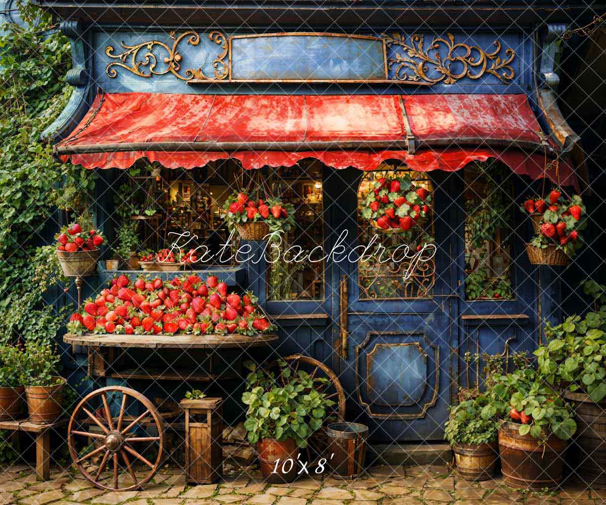 Kate Green Strawberry House Backdrop Designed by Emetselch