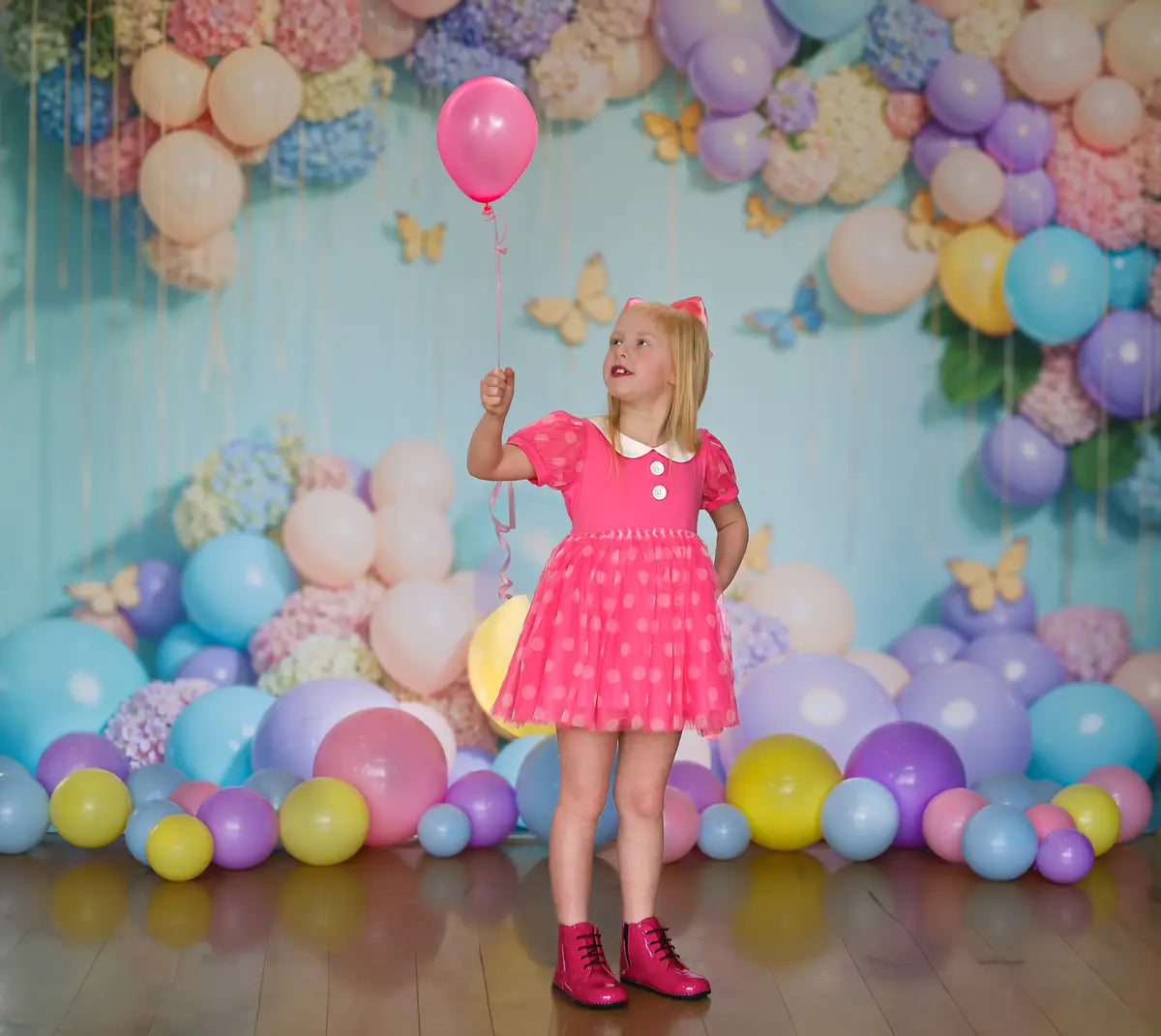 Kate Colorful Balloon Butterfly Wall Backdrop Designed by Emetselch