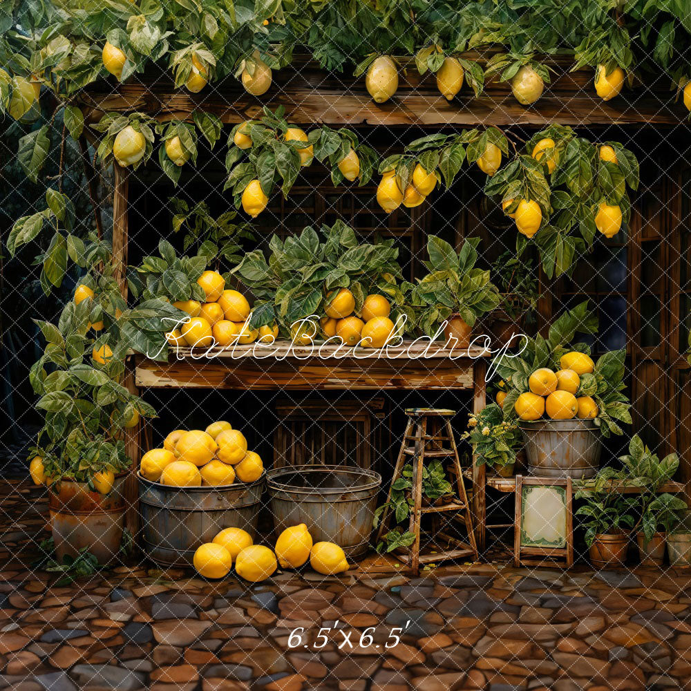 Fondo de almacén de limones de verano diseñado por Emetselch