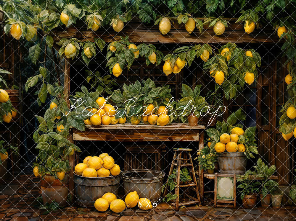 Kate Summer Lemon Warehouse Backdrop Designed by Emetselch