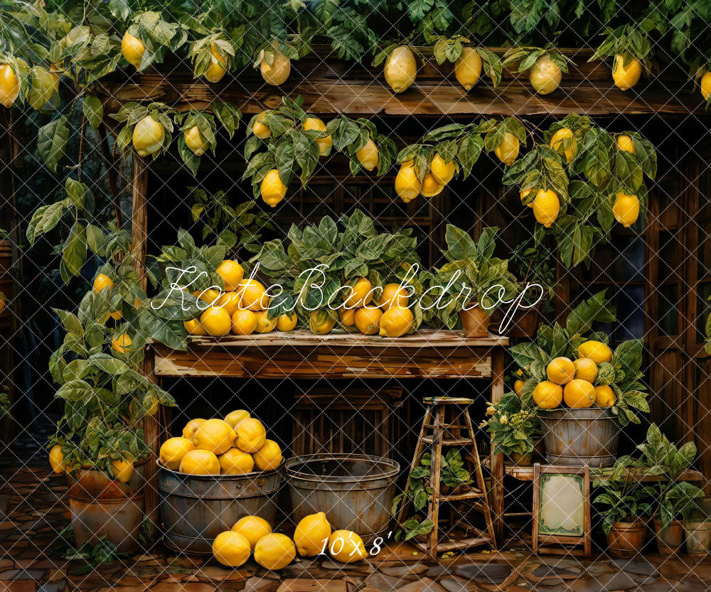 Fondo de almacén de limones de verano diseñado por Emetselch